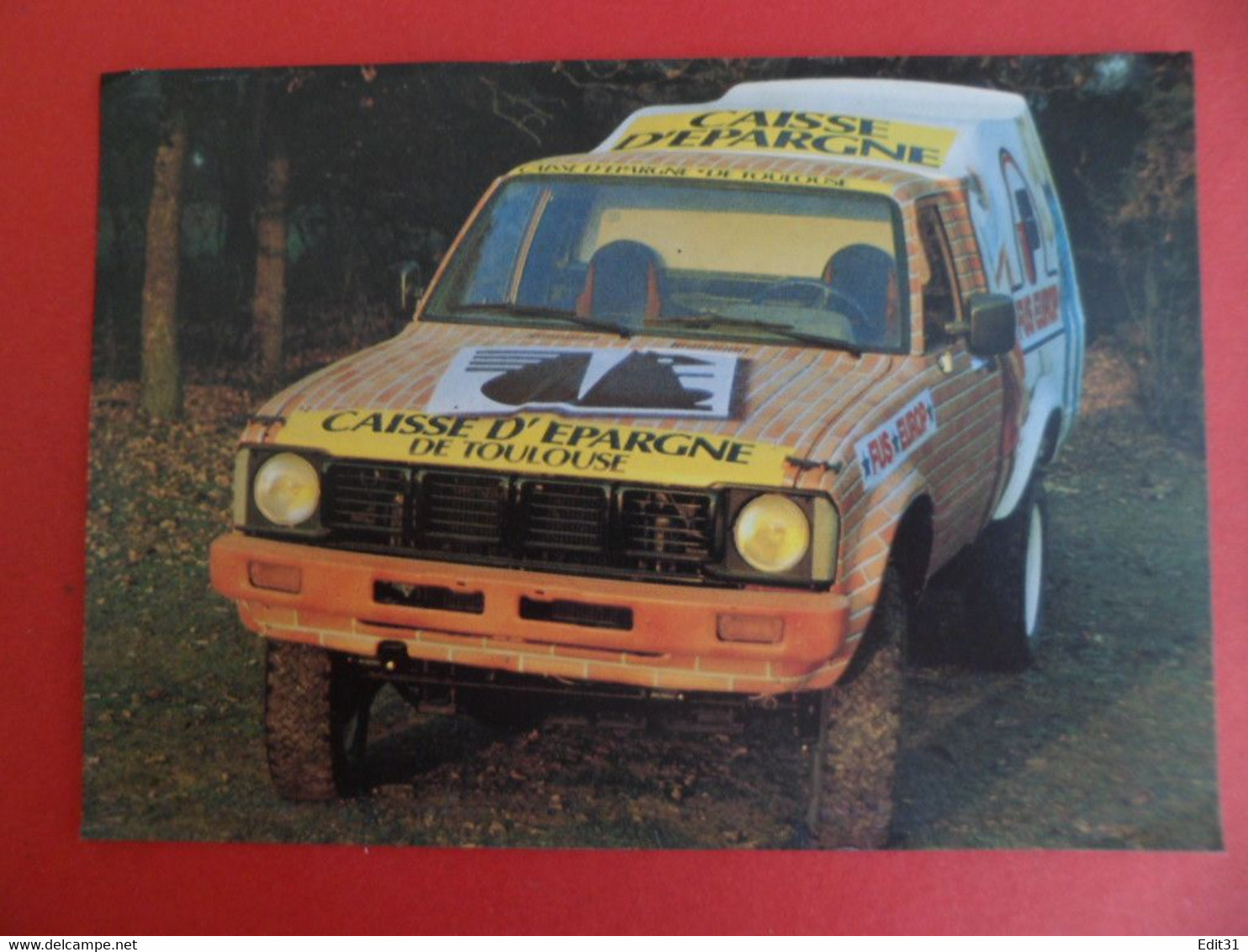 Rallye Paris DAKAR - Publicité Banque Ecureuil Caisse D' Epargne De Toulouse - Jeu Tirage Au Sort - Rallye (Rally) Plates