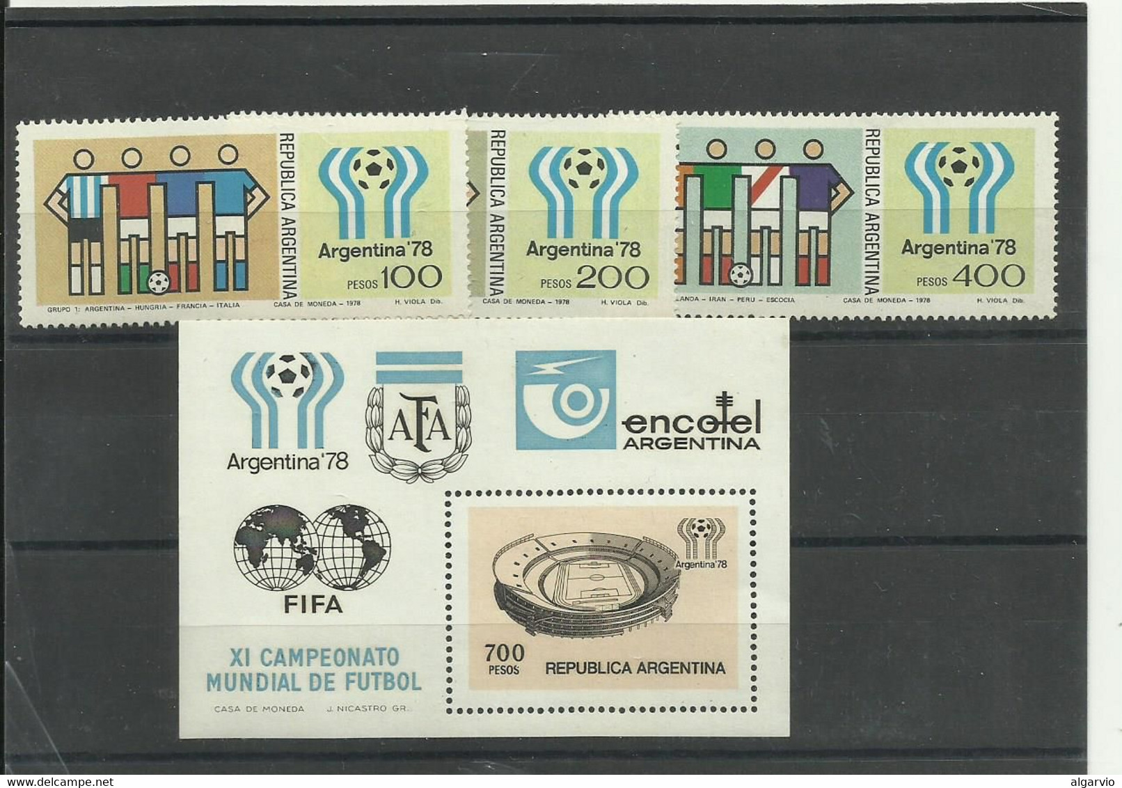 Argentina ,1978 Mundial De Futebol,serie E Bloco.novos, Lt 356 - Otros & Sin Clasificación