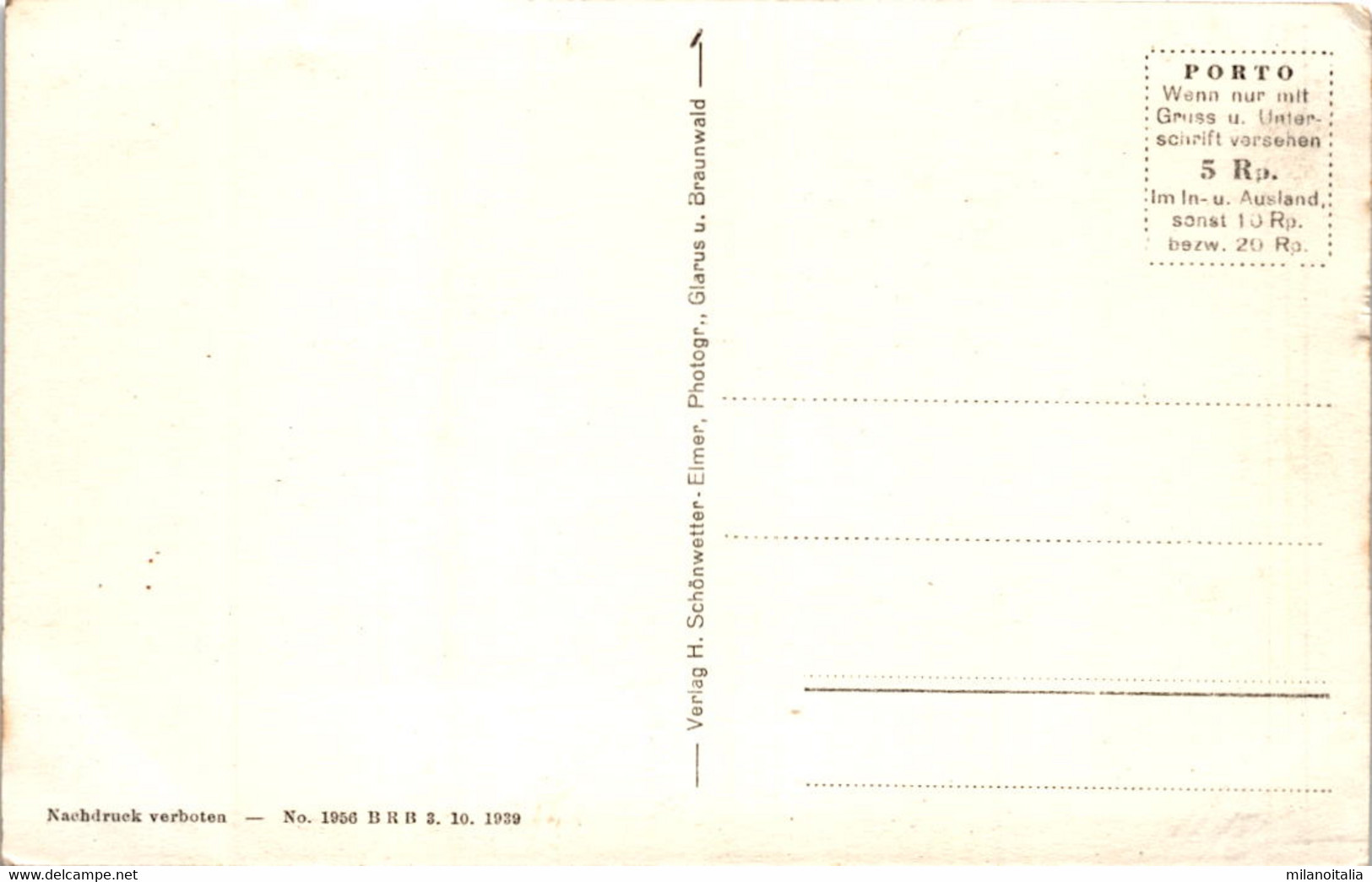 Filzbach - Ferienheim Vom Blauen Kreuz Zürich (1337) * 1939 - Filzbach