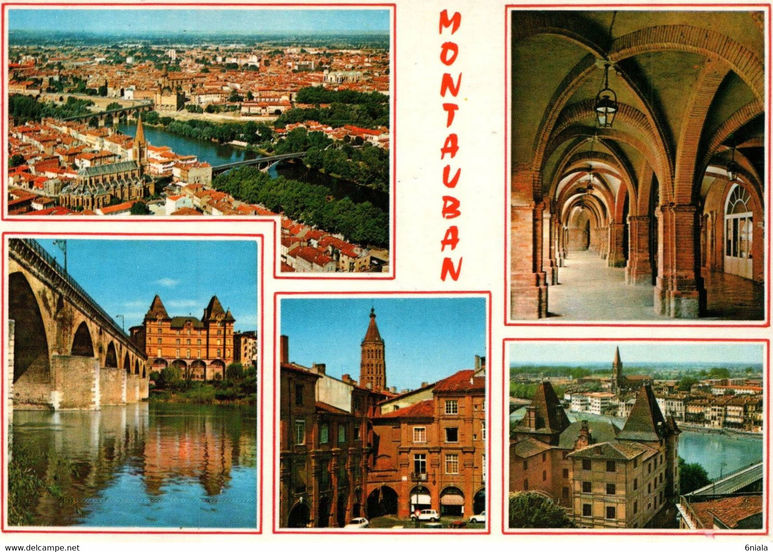 MONTAUBAN  Vue Générale Aérienne, Place Nationale, Les Arceaux   ( Recto-verso)   82 Tarn Et Garonne - Montauban