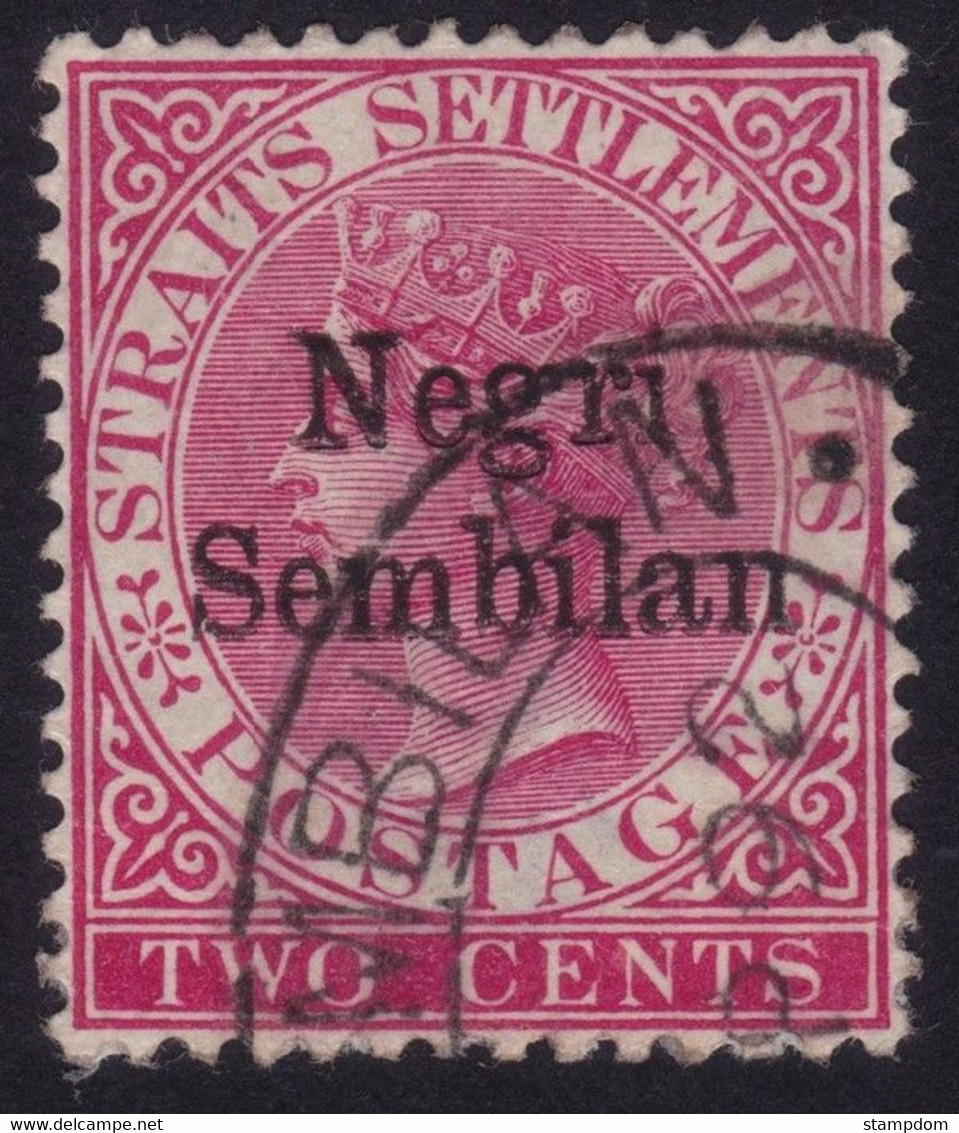 NEGRI SEMBILAN 1891 Overprint 2c  Sc#1 - USED @P1140 - Negri Sembilan