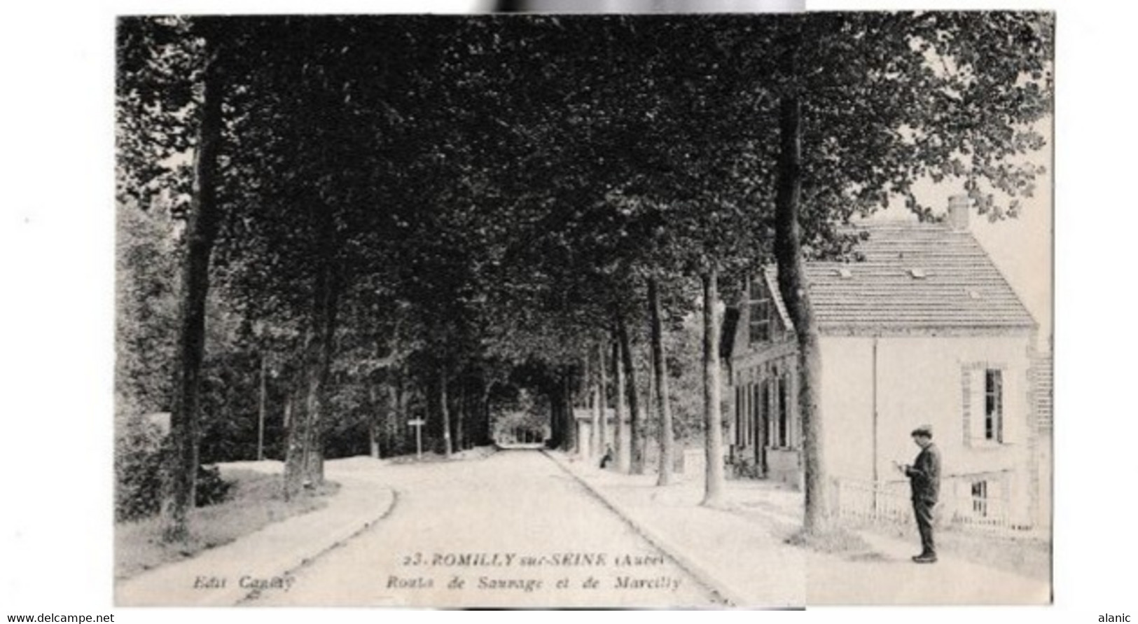 CPA-10-AUDE-ROMILLY SUR SEINE  ROUTES DE SAUVAGE ET DE MARCILLY - Romilly-sur-Seine