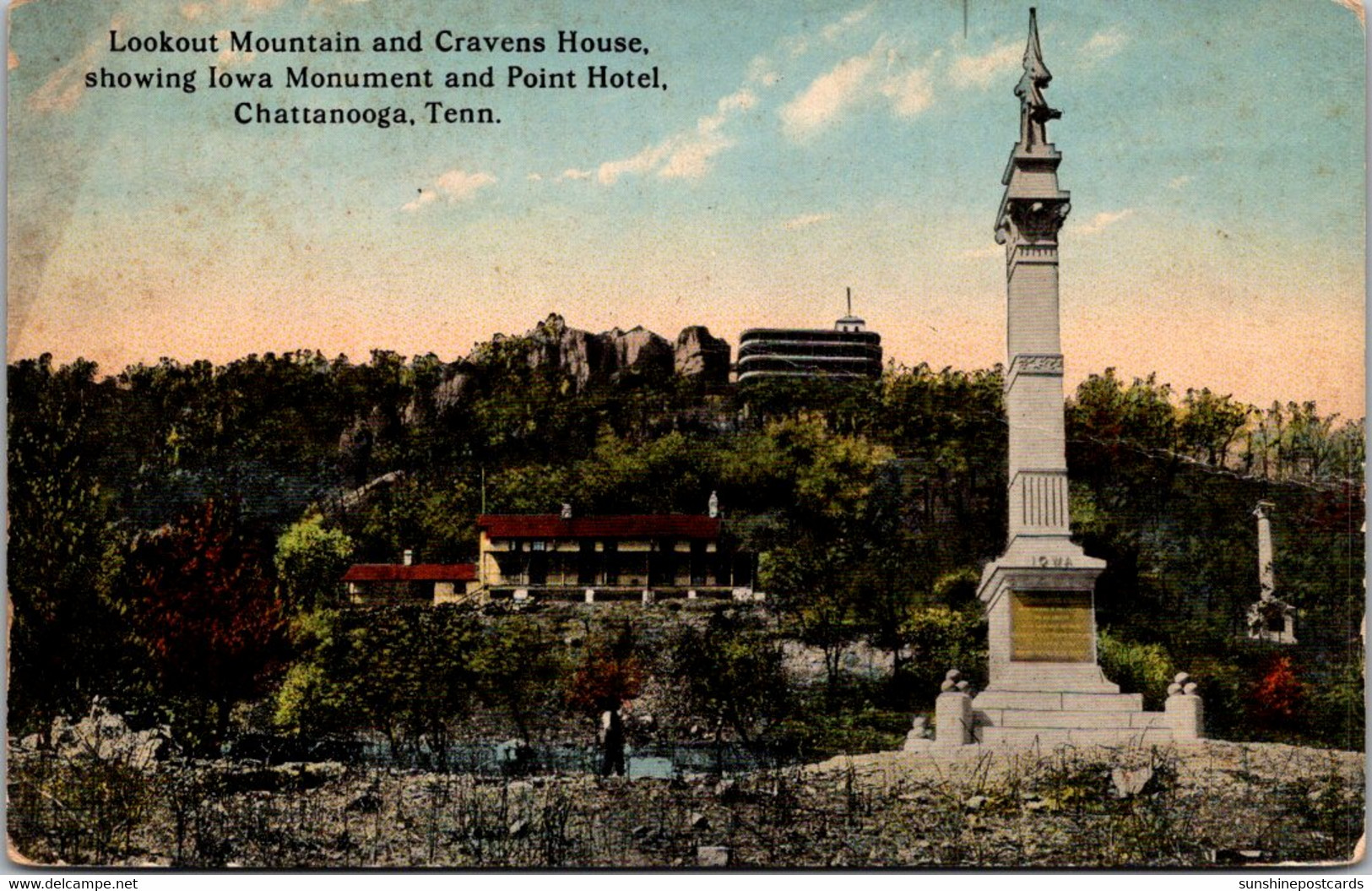Tennessee Chattanooga Lookout Mountain And Cravens House Curteich - Chattanooga
