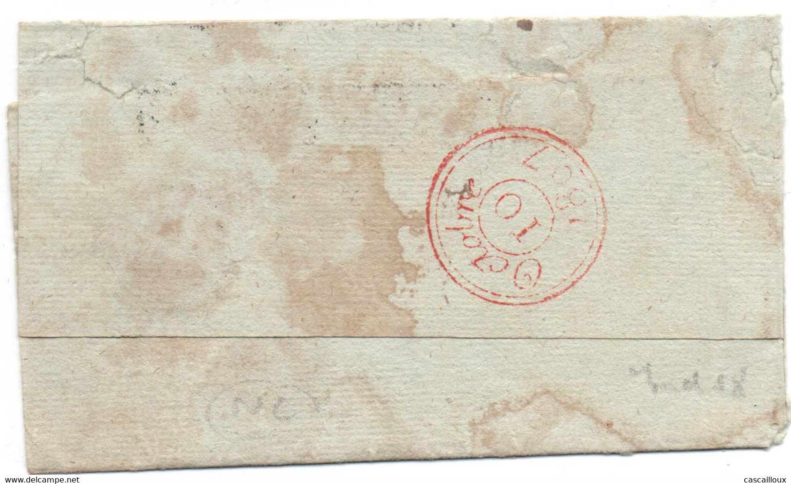 Enveloppe Avec Cursive - 1801-1848: Precursori XIX