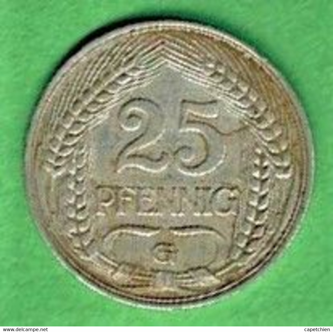 ALLEMAGNE / EMPIRE / 25 PFENNIG / 1911 G / NICKEL - 25 Pfennig