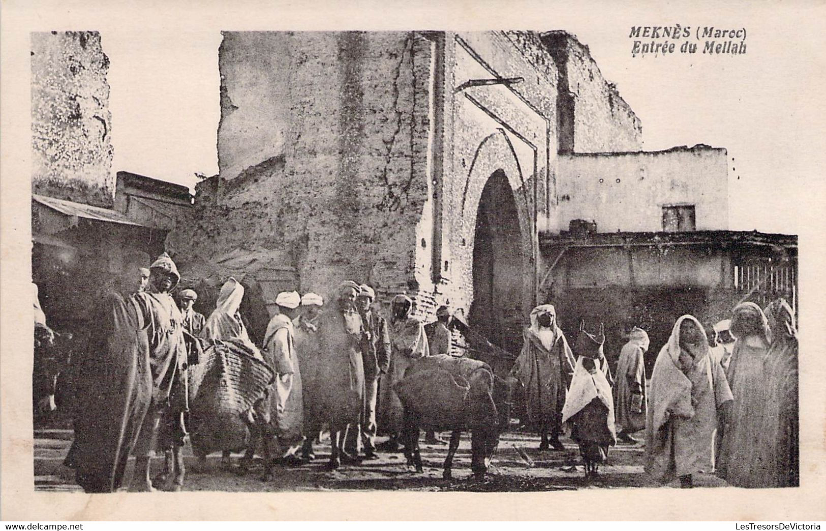 CPA - MAROC - MEKNES - Entrée Du Mellah - Animée - Ane - - Meknès