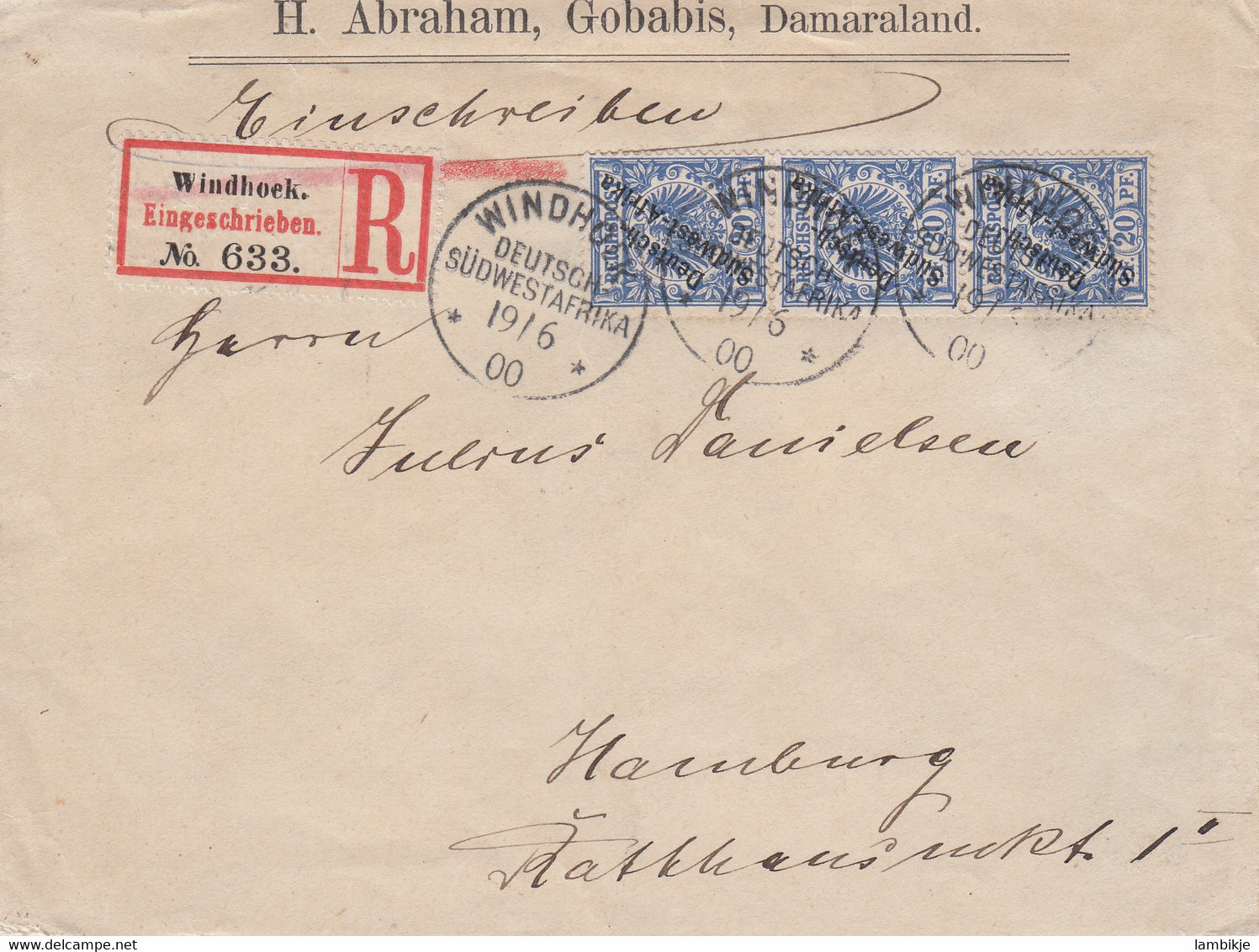 Deutsches Reich DSWA R Brief 1900 - Duits-Zuidwest-Afrika