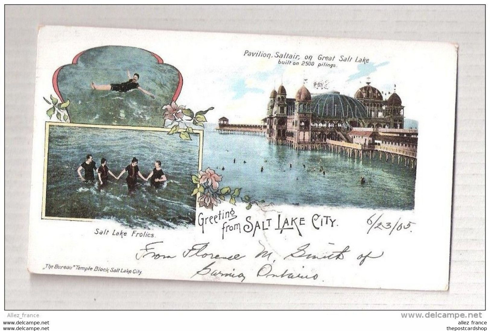 Greetings From Salt Lake City, Utah, PU-1905 USA UNDIVIDED BACK - Salt Lake City