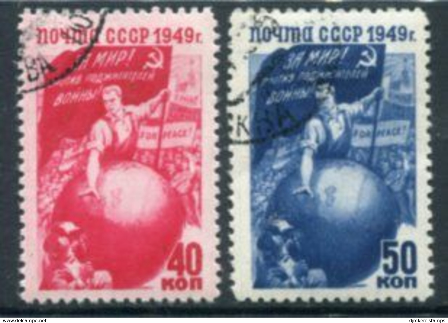 SOVIET UNION 1949 Struggle For Peace Used.  Michel 1430-31 - Used Stamps