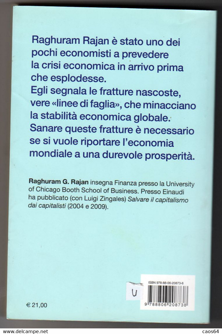 Terremoti Finanziari	  Raghuram G. Rajan  2012  Einaudi - Society, Politics & Economy