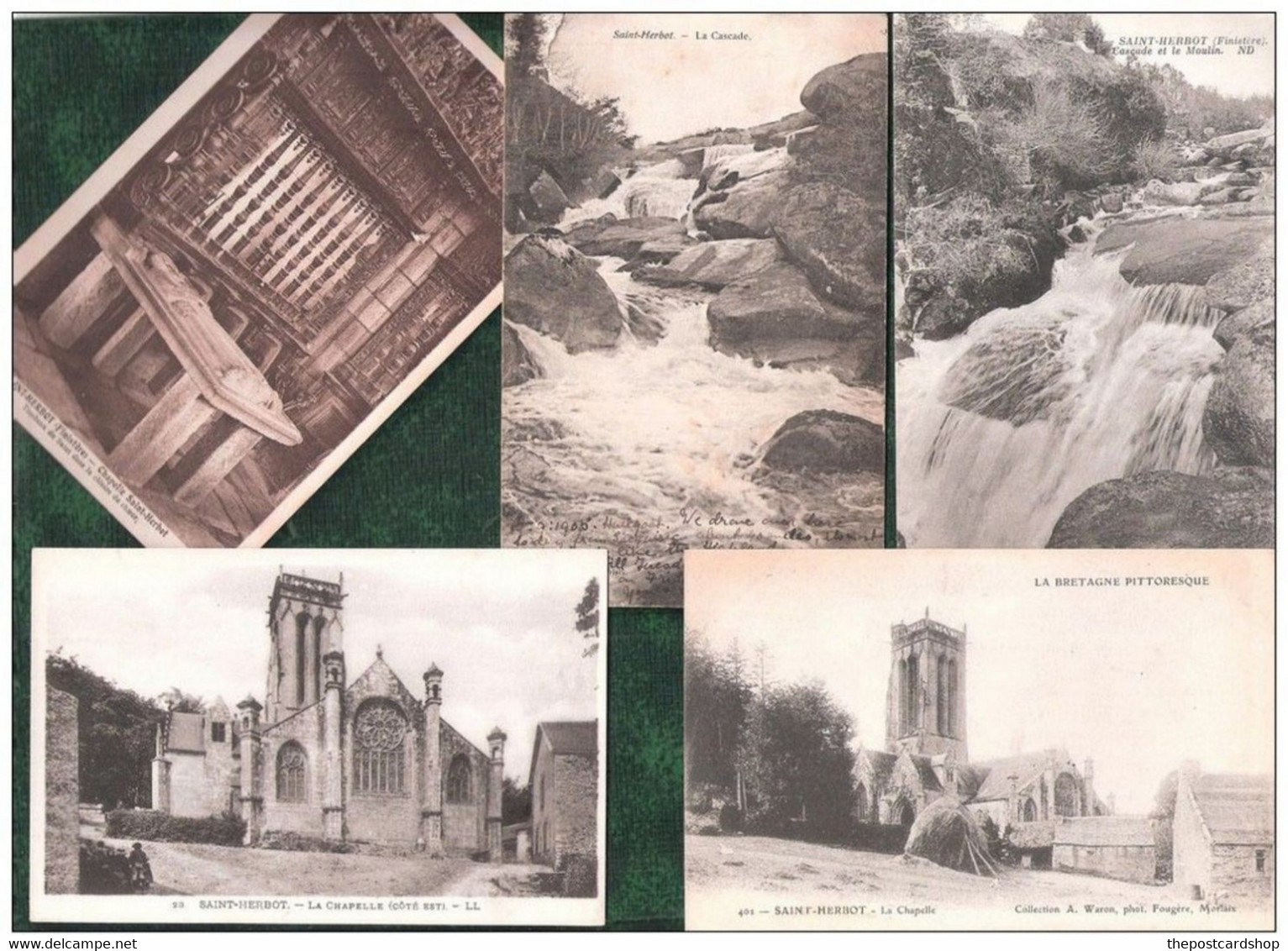 5 FIVE CINQUE CARTES DE SAINT HERBOT VOIR SCAN ..... (LOT 45) - Saint-Herbot