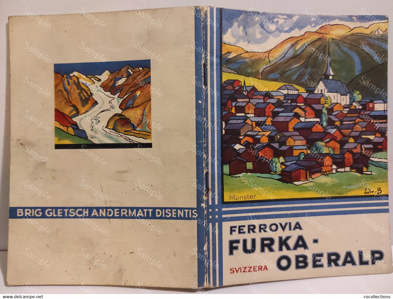 Swiss Suisse FERROVIA FURKA OBERALP Brig Gletsch Andermatt Disentis. 1931 - Other & Unclassified