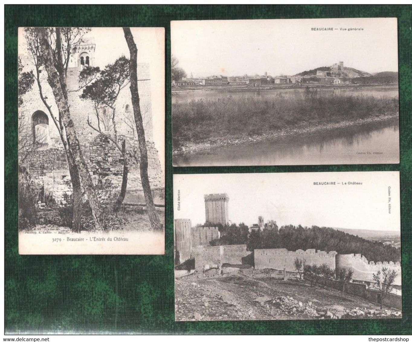 3 TROIS THREE POSTCARDS OF BEAUCAIRE (Gard) - Beaucaire