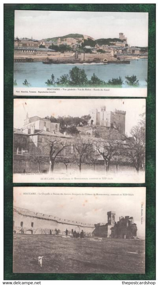 3 TROIS THREE POSTCARDS OF BEAUCAIRE (Gard) - Beaucaire