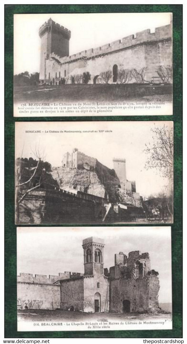 3 TROIS THREE POSTCARDS OF BEAUCAIRE (Gard) - Beaucaire