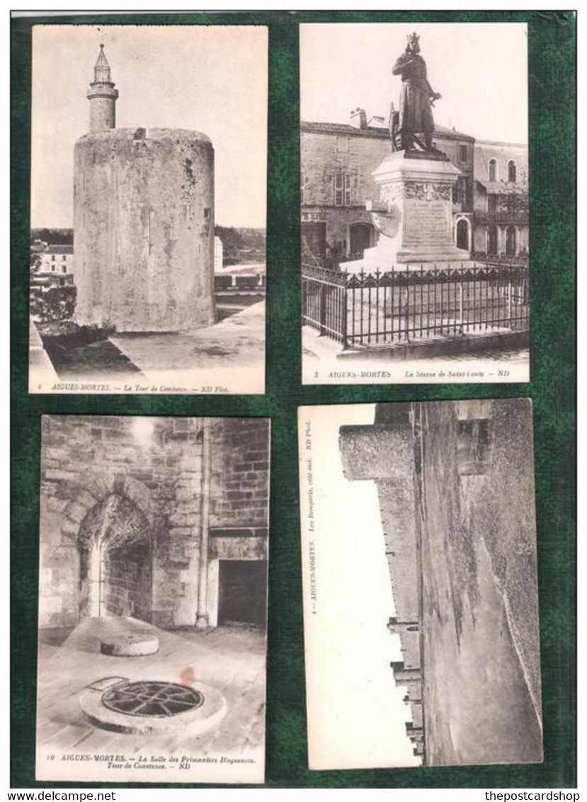 4 QUATRE FOUR POSTCARDS OF AIGUES MORTES ALL ND PUBLISHER - Aigues-Mortes