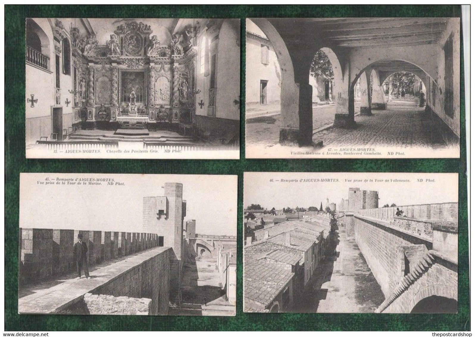 4 QUATRE FOUR POSTCARDS OF AIGUES MORTES ALL ND PUBLISHER - Aigues-Mortes