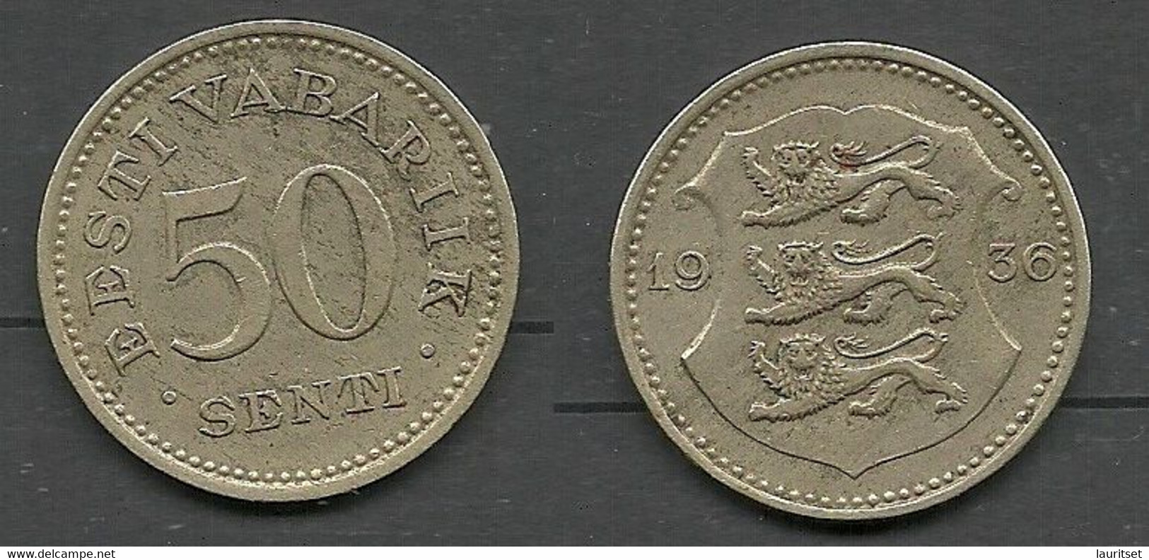 Estland Estonia Estonie 50 Senti Coin 1936 - Estonia