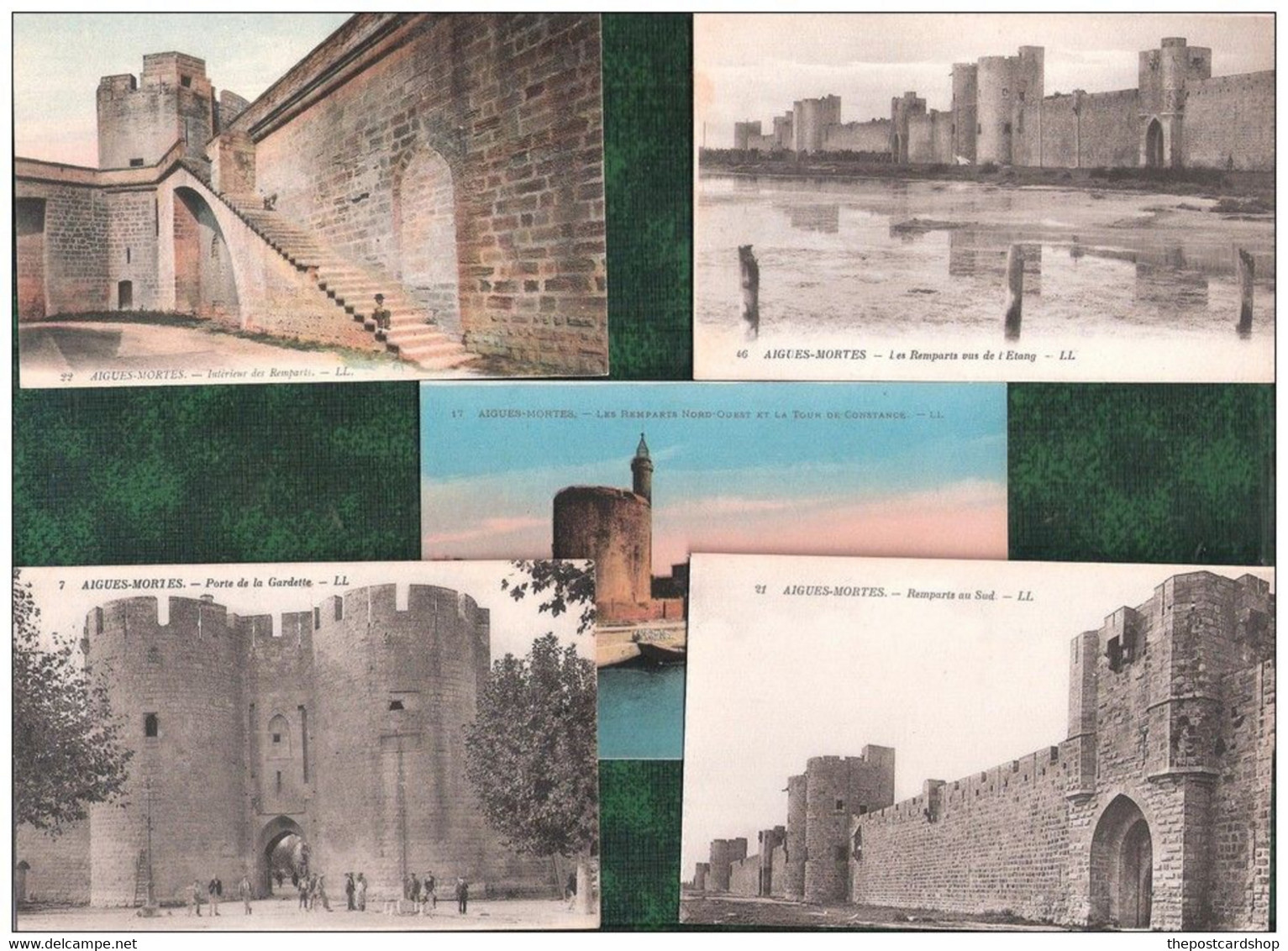 5 CINQUE FIVE POSTCARDS OF AIGUES MORTES ALL LOUIS LEVY - Aigues-Mortes