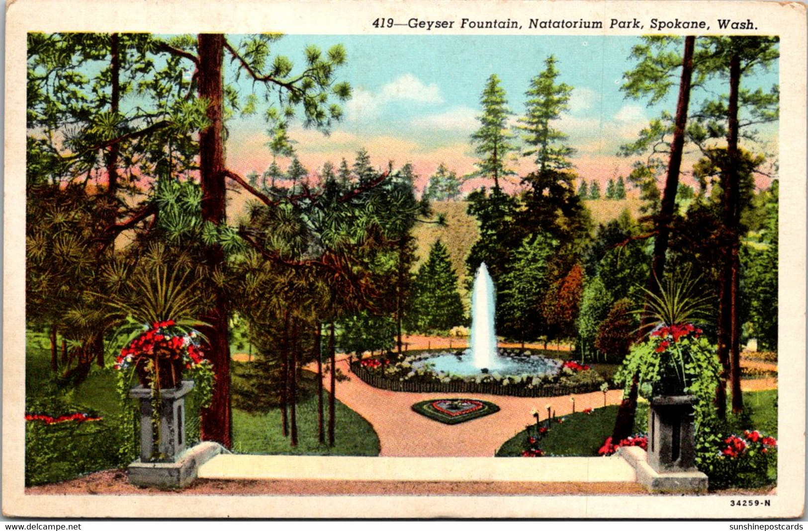 Washington Spokane Natatorium Park Geyser Fountain - Spokane