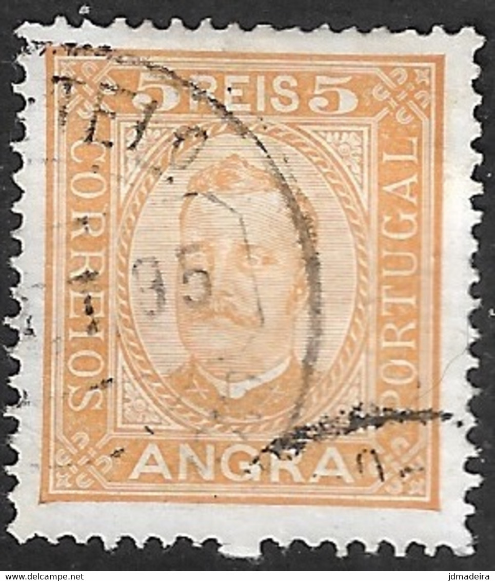 Angra – 1892 King Carlos 5 Réis Used Stamp - Angra