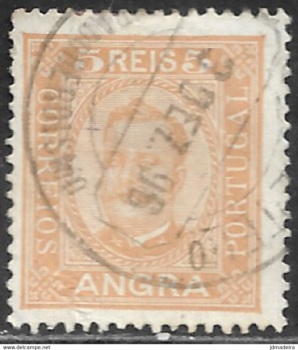 Angra – 1892 King Carlos 5 Réis Used Stamp - Angra