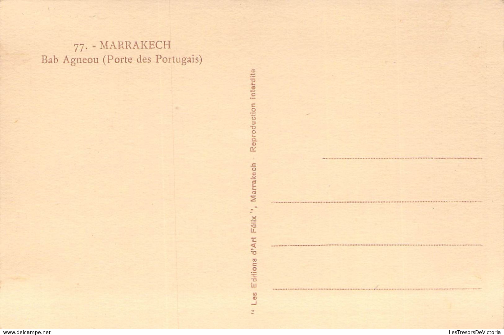 CPA - MAROC - MARRAKECH - Bab Agneou - Porte Des Portugais - âne - Animée - Marrakech