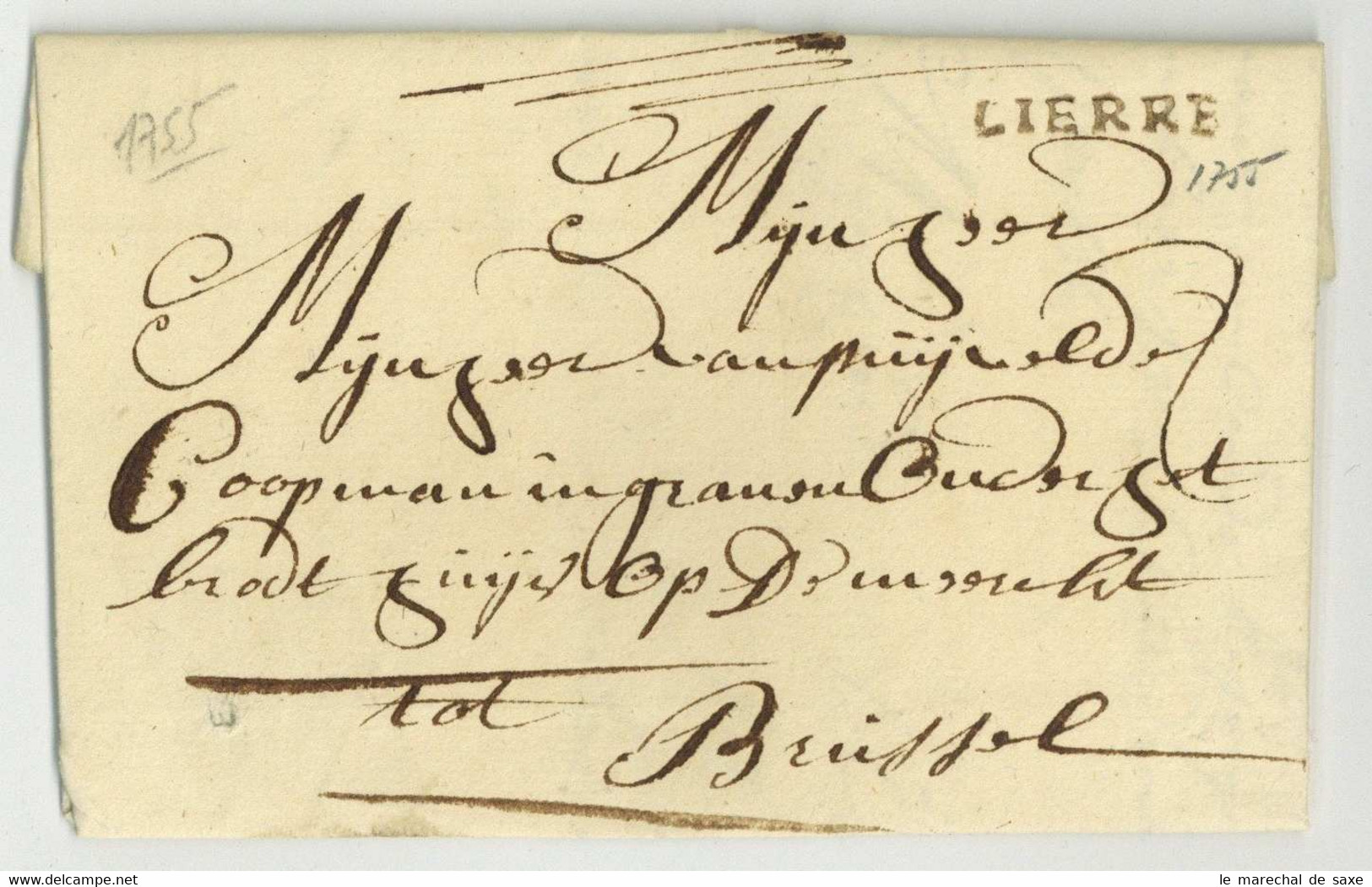 LIERRE Lier 1755 Pour Bruxelles - 1714-1794 (Oostenrijkse Nederlanden)