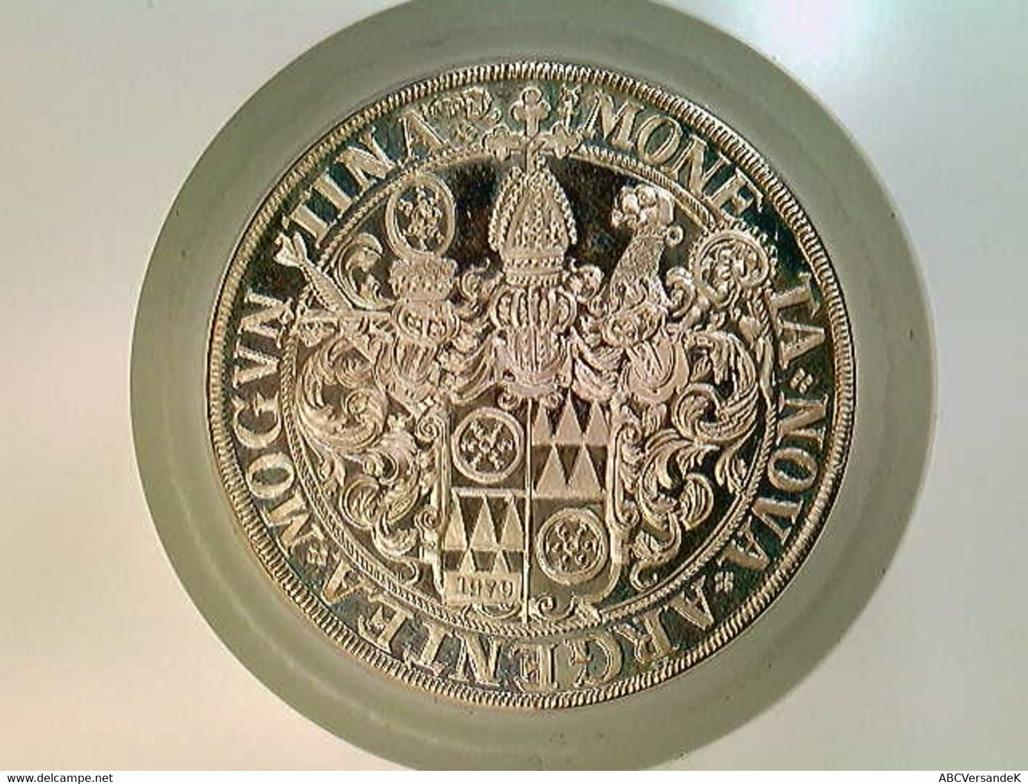 Medaille, Moneta Nova Argentea Moguntina 1630, ANselmi Casimiri, Nachprägung 1979, Silber 835, 28,8 Gr., 42 Mm - Numismatiek