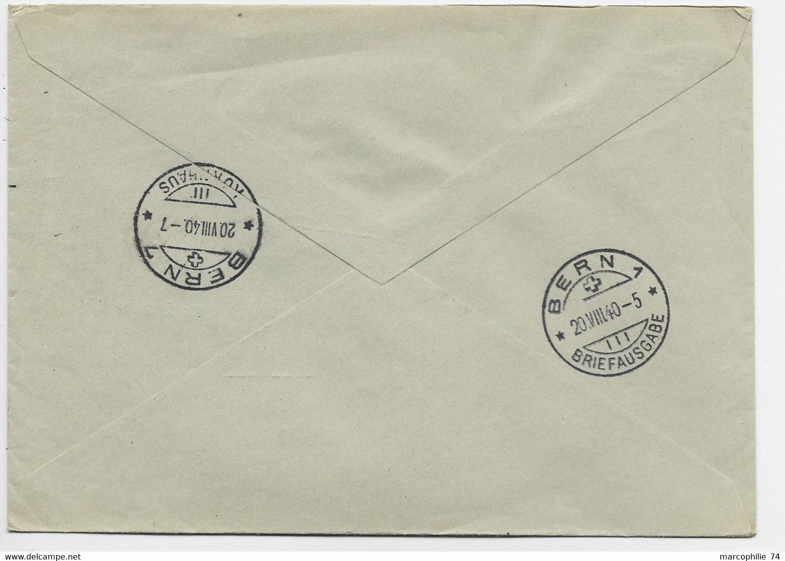 HELVETIA SUISSE LETTRE COVER AFFAIRE MILITAIRE SUISSE FELPOST 31  FLAB DET 31 1940 - Annullamenti