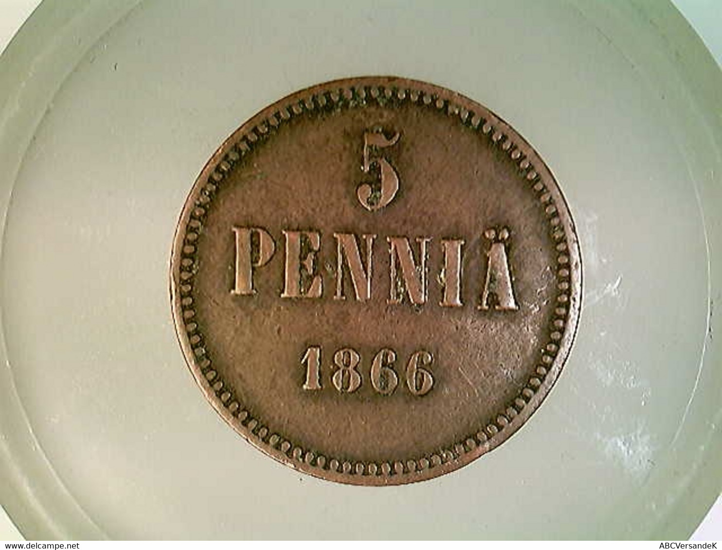 Münze, 5 Penniä, 1866, Finnland Unter Zar Alexander II., Kupfer - Numismatik