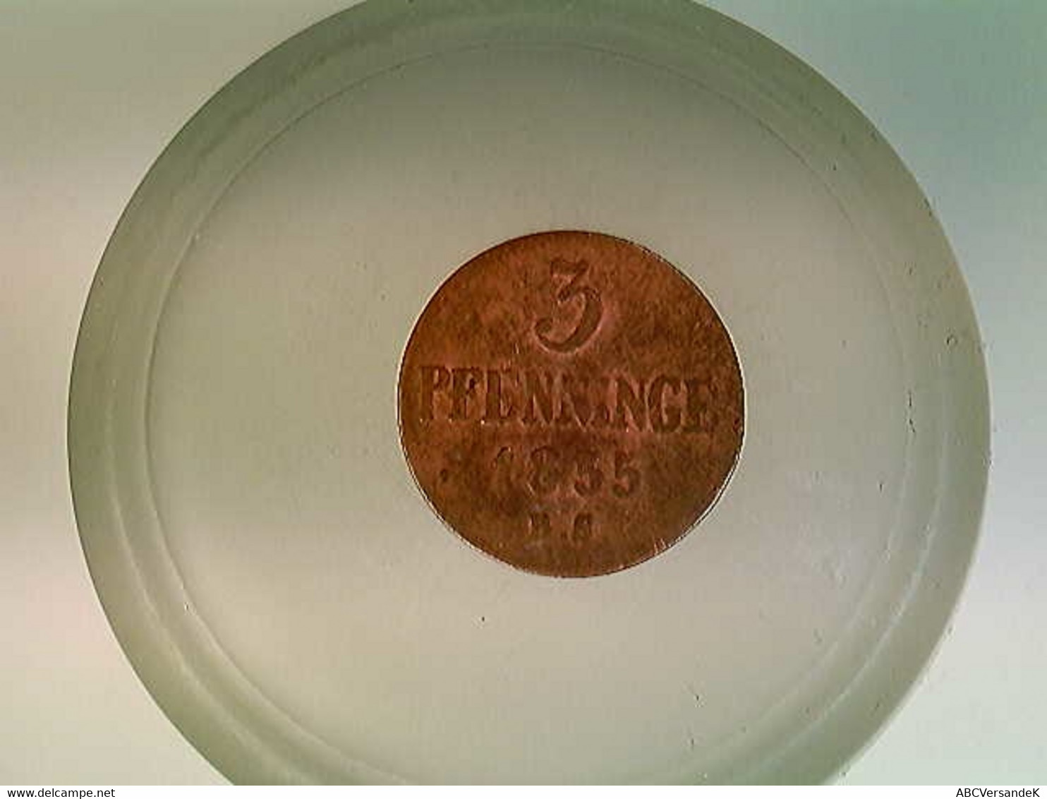 Münze, 3 Pfenninge, 1855, B.S., Wappen, Rostocker Münze - Numismatiek