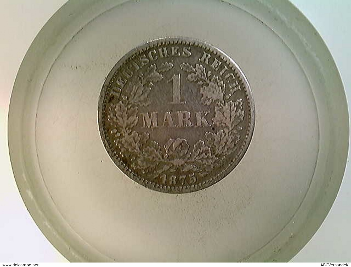 Münze, 1 Reichsmark, 1875 F, Kl. Adler - Numismatik
