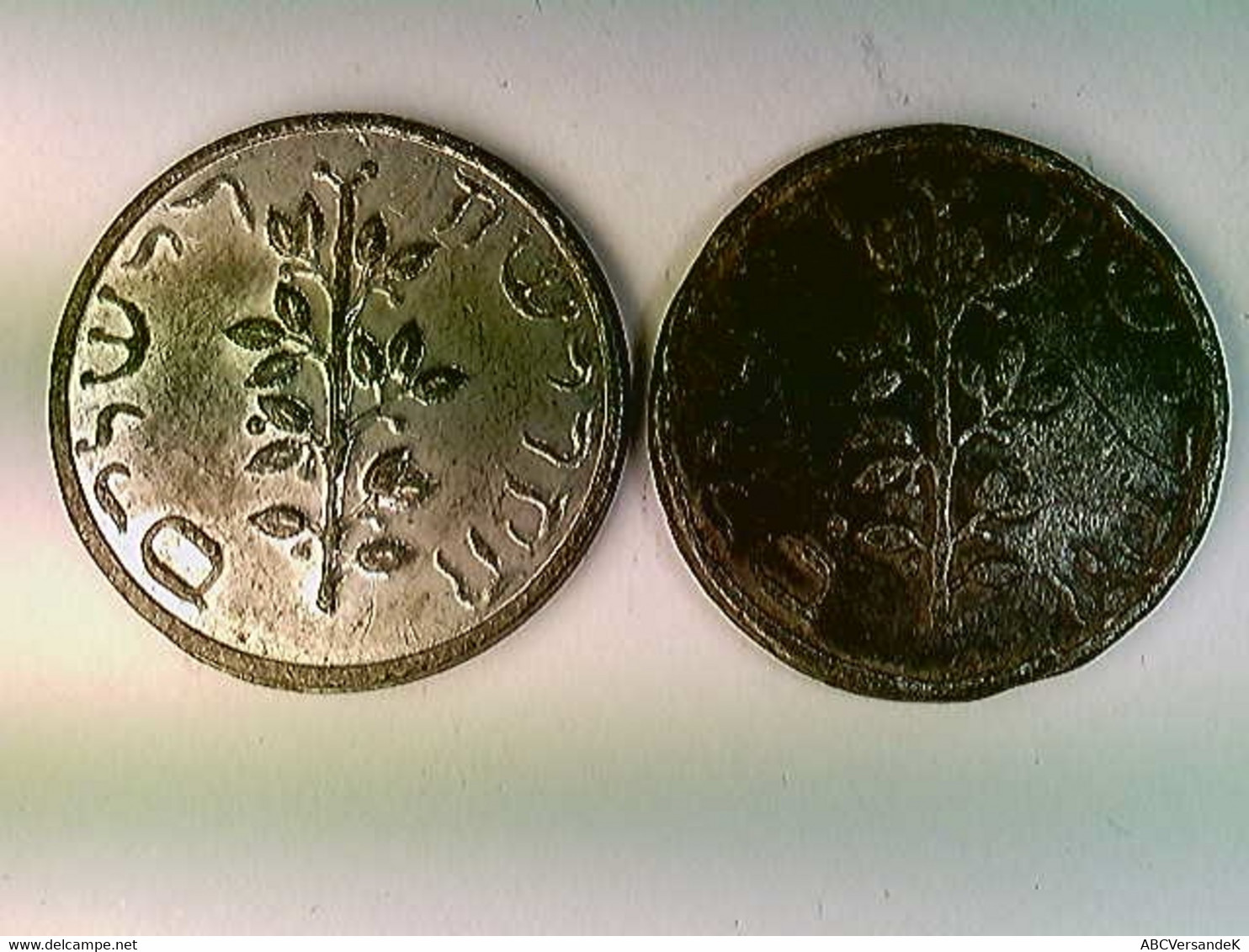 Münzen, 2x Görlitzer Schekel, 19. Jahrh., Judaika, Amphore, Weihrauch, Olivenzweig, Konvolut - Numismatics