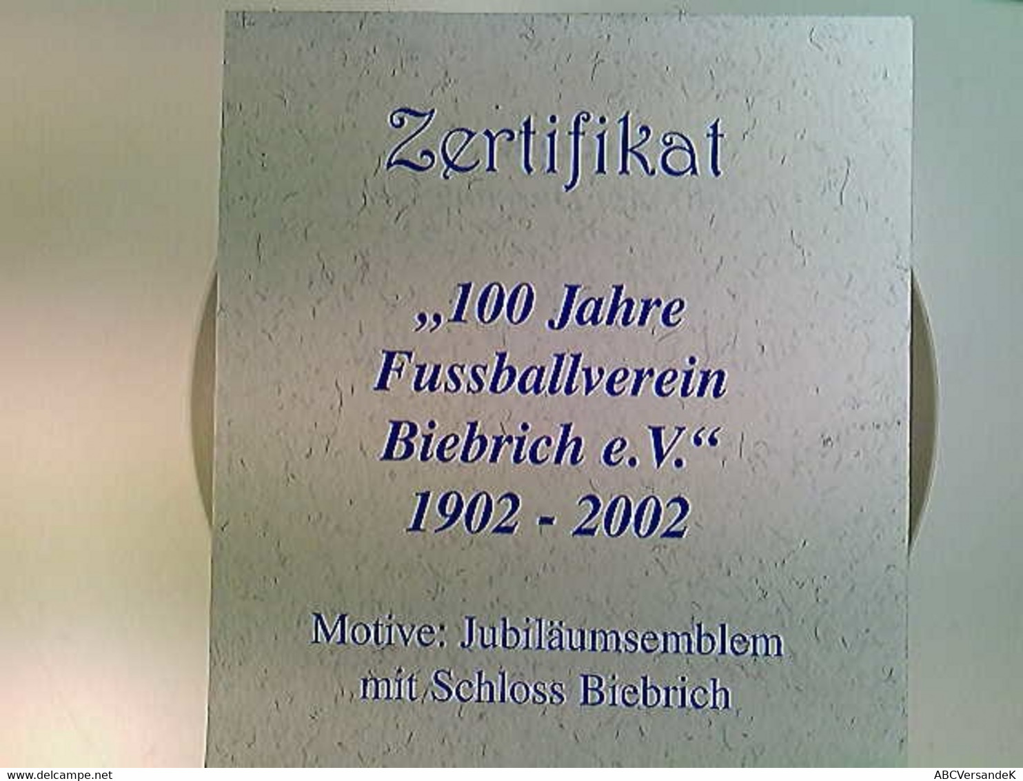 Medaille, 100 Jahre Fußballverein Biebrich E.V. 1902-2002, Silber 999, 40 Mm - Numismatica