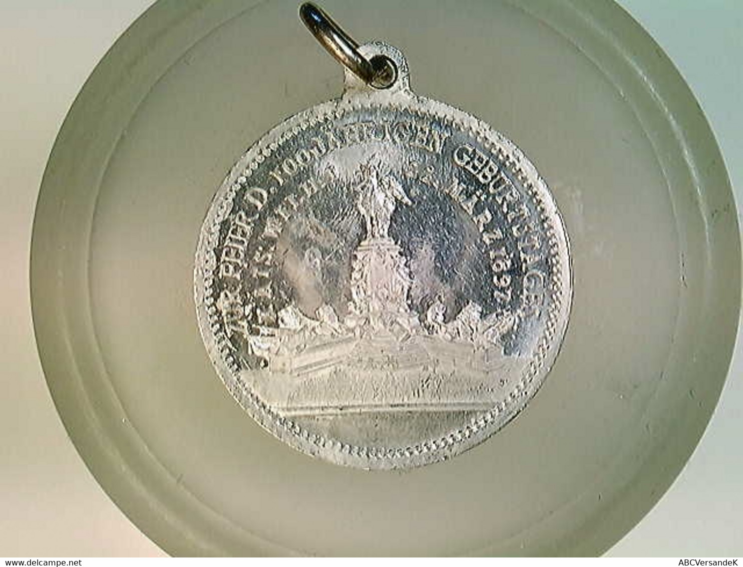 Medaille, 22.3.1897, Kaiser Wilhelm I. 90 Jahre, Brustportrait In Uniform, Denkmal, Zum 100. Geburtstag, Alumi - Numismatik