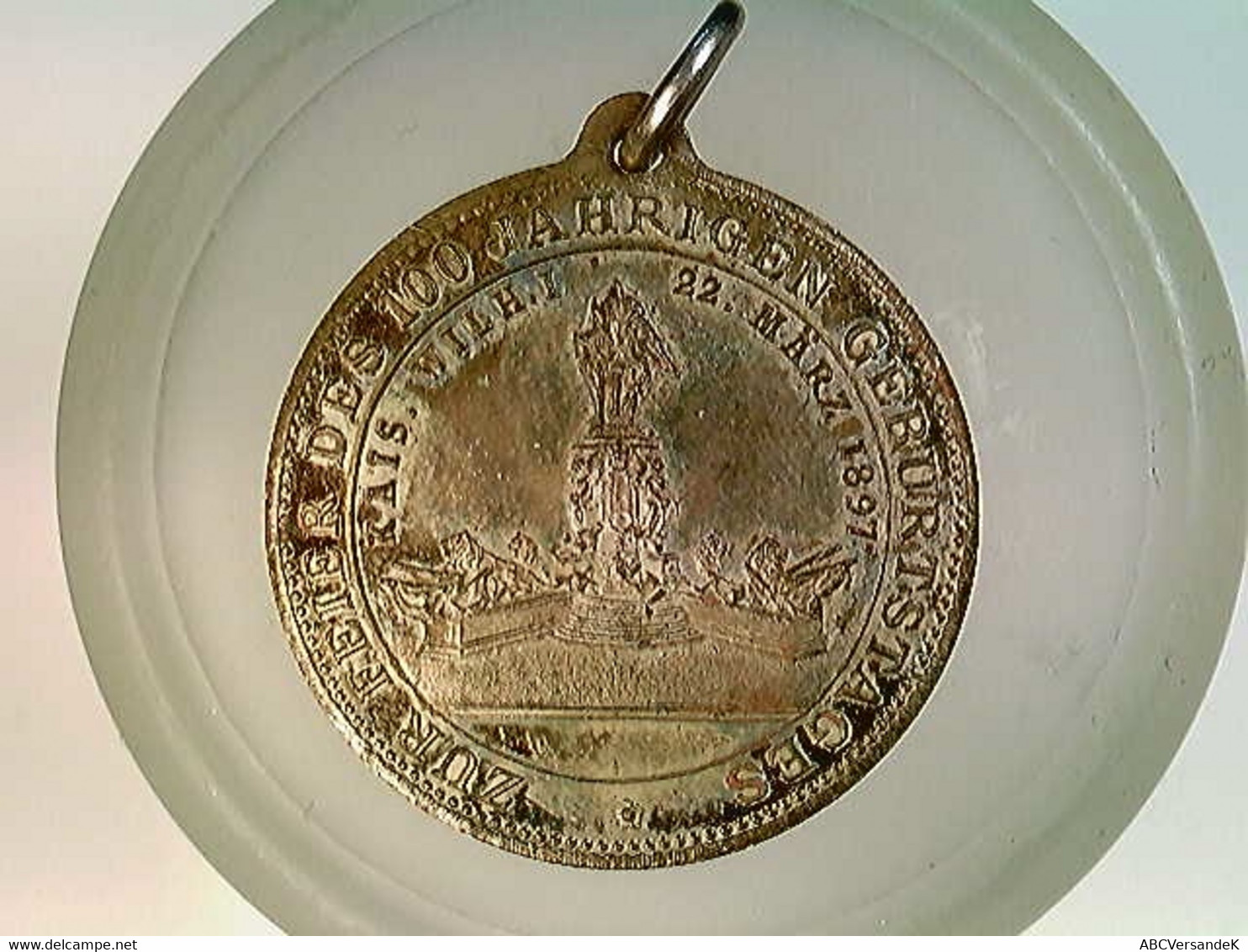 Medaille, 22.3.1897, Kaiser Wilhelm I. Zum 100. Geburtstag, Brustportrait In Uniform, Denkmal - Numismática