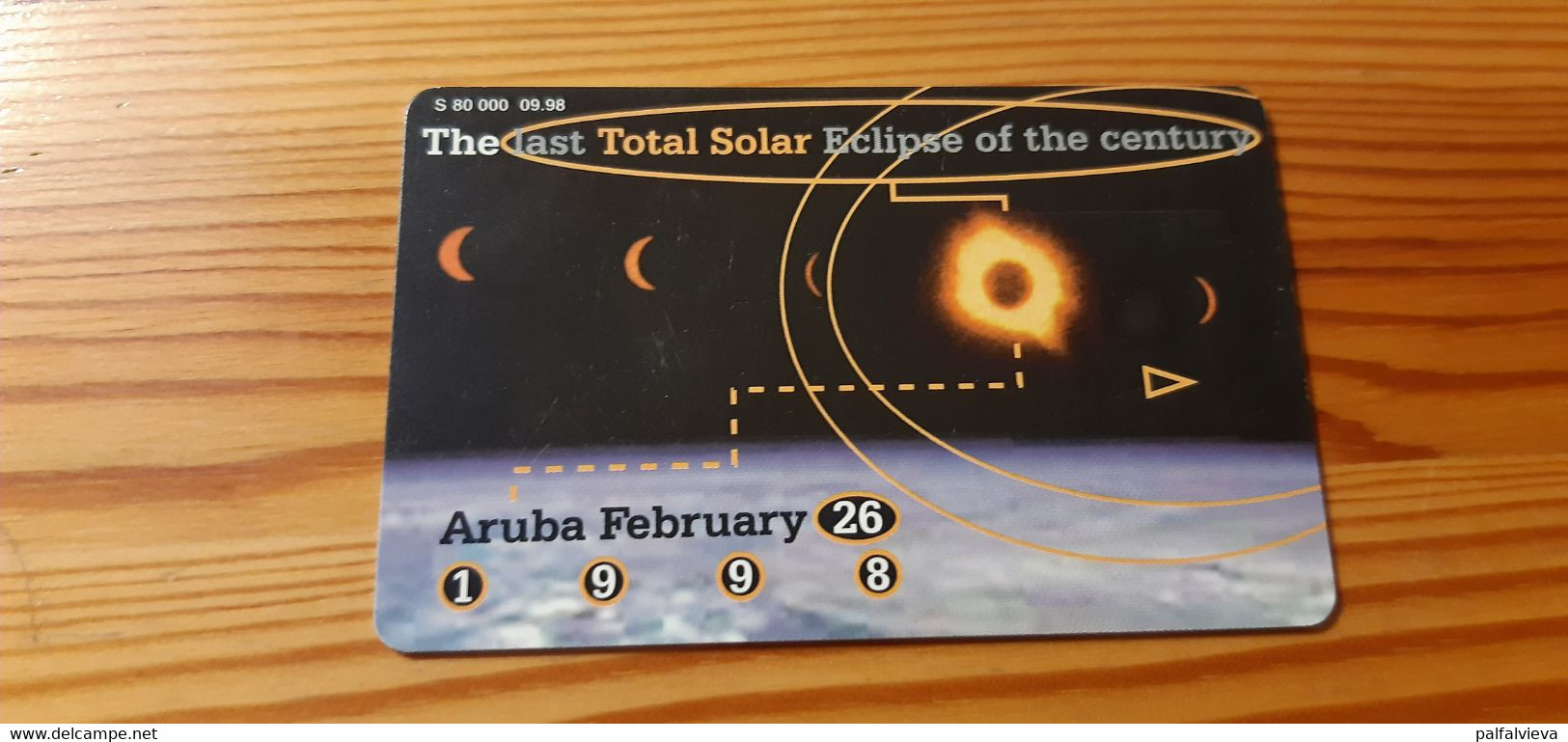 Phonecard Aruba - Space, Solar Eclipse - Aruba