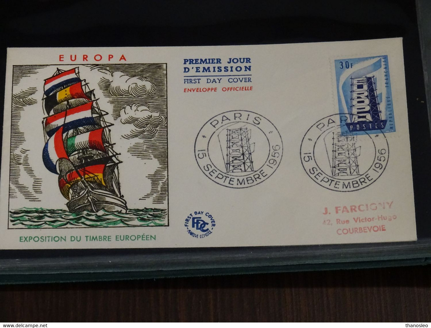 France 1956 Europa FDC VF - 1956