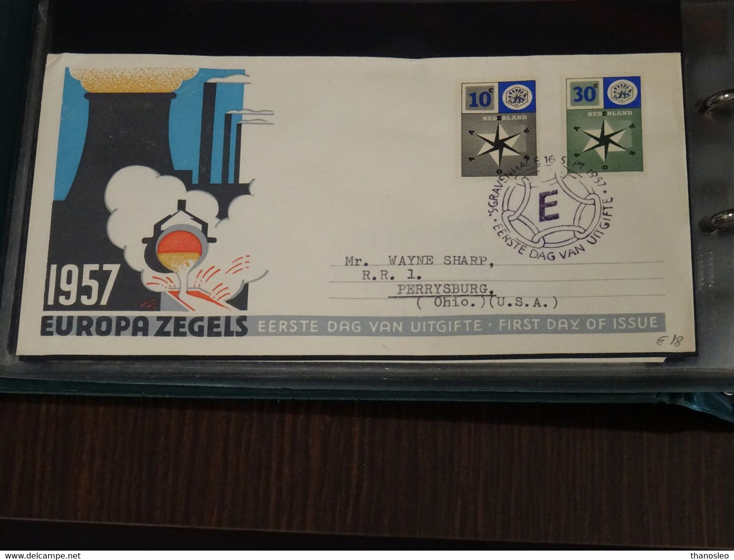 Netherlands 1957 Europa FDC VF - 1957