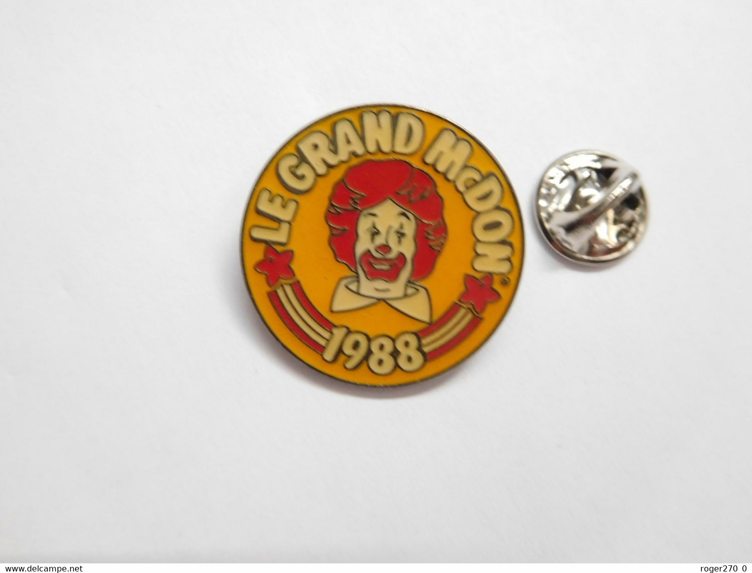 Superbe Pin's , McDonald's , McDo , Le Grand McDon 1988 , Signé H.A.S. - McDonald's