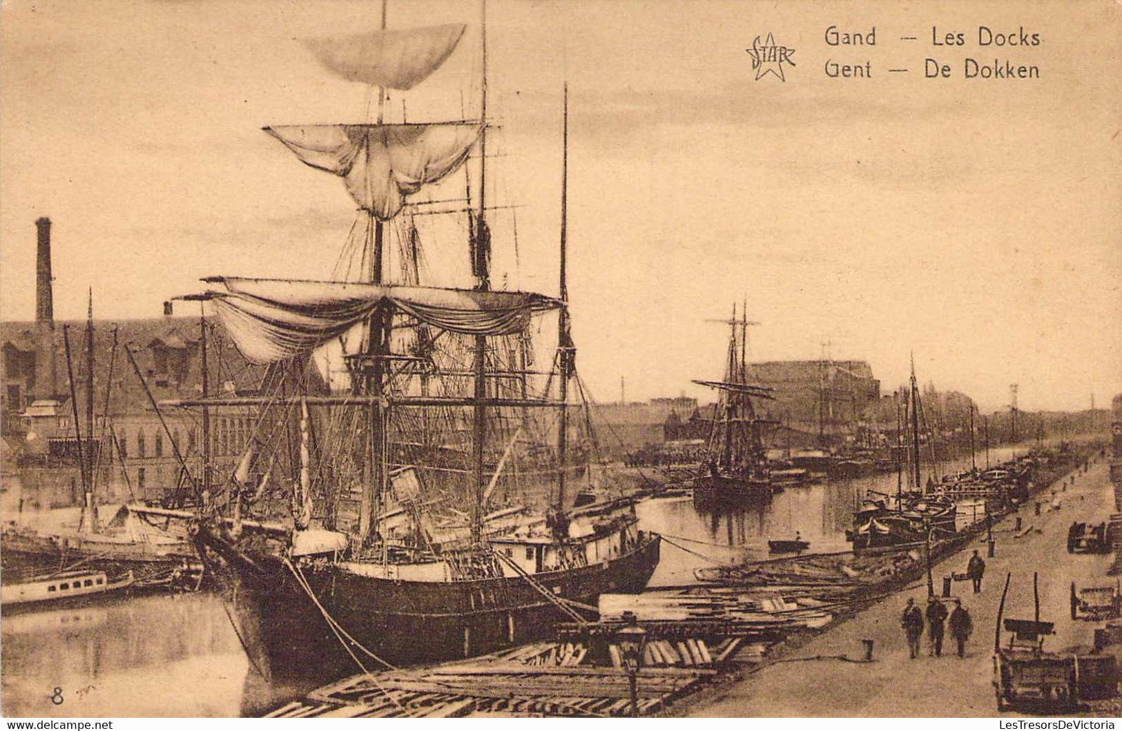 CPA - BELGIQUE - Gand - Les Docks - Voilier - Bateau - Animée - Gent