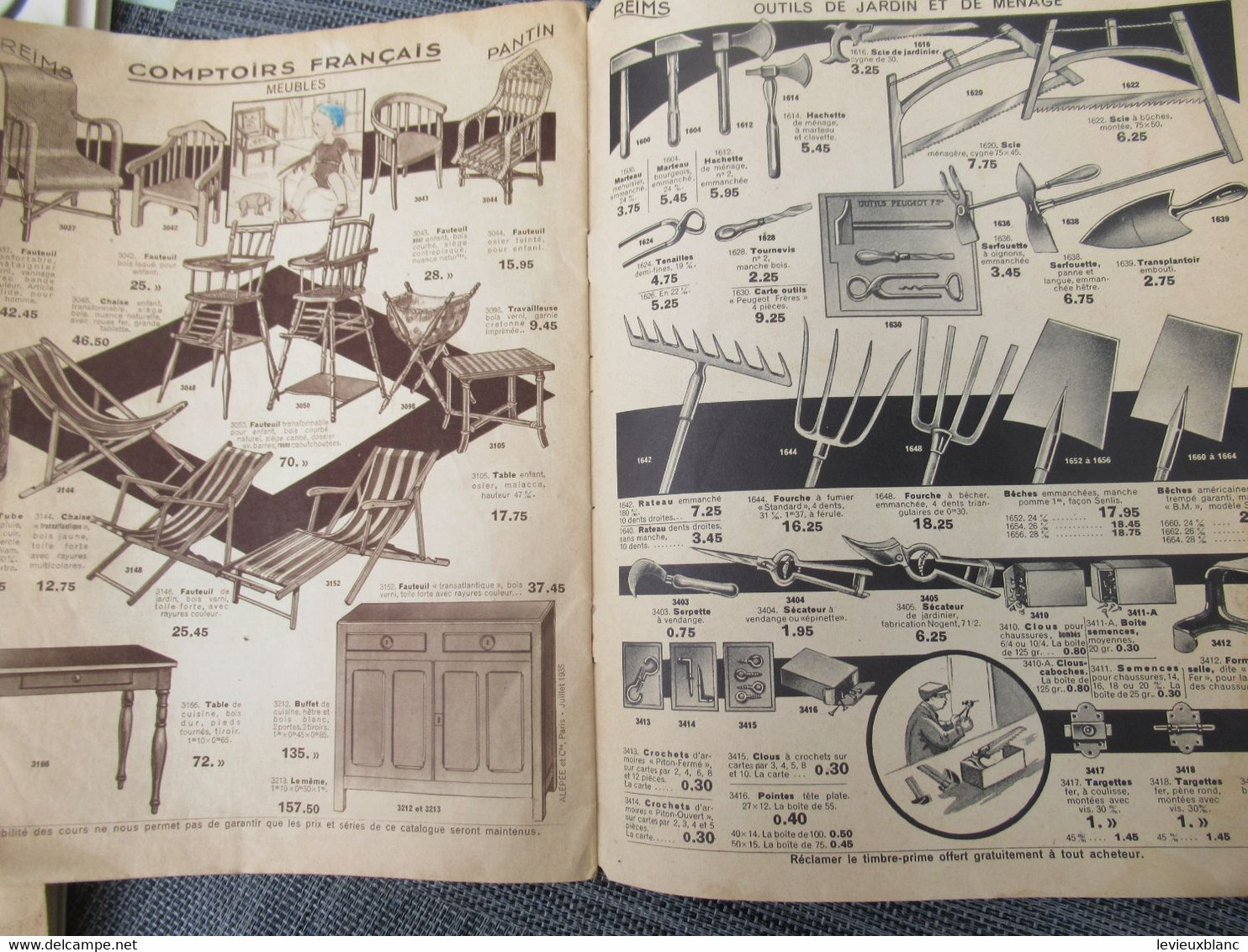 Catalogue Ménage-Jardinage/ Comptoirs Français/Articles De Ménage/ E. MIGNOT/ REIMS-PANTIN/ Vers 1930-1950    CAT285 - Décoration Intérieure