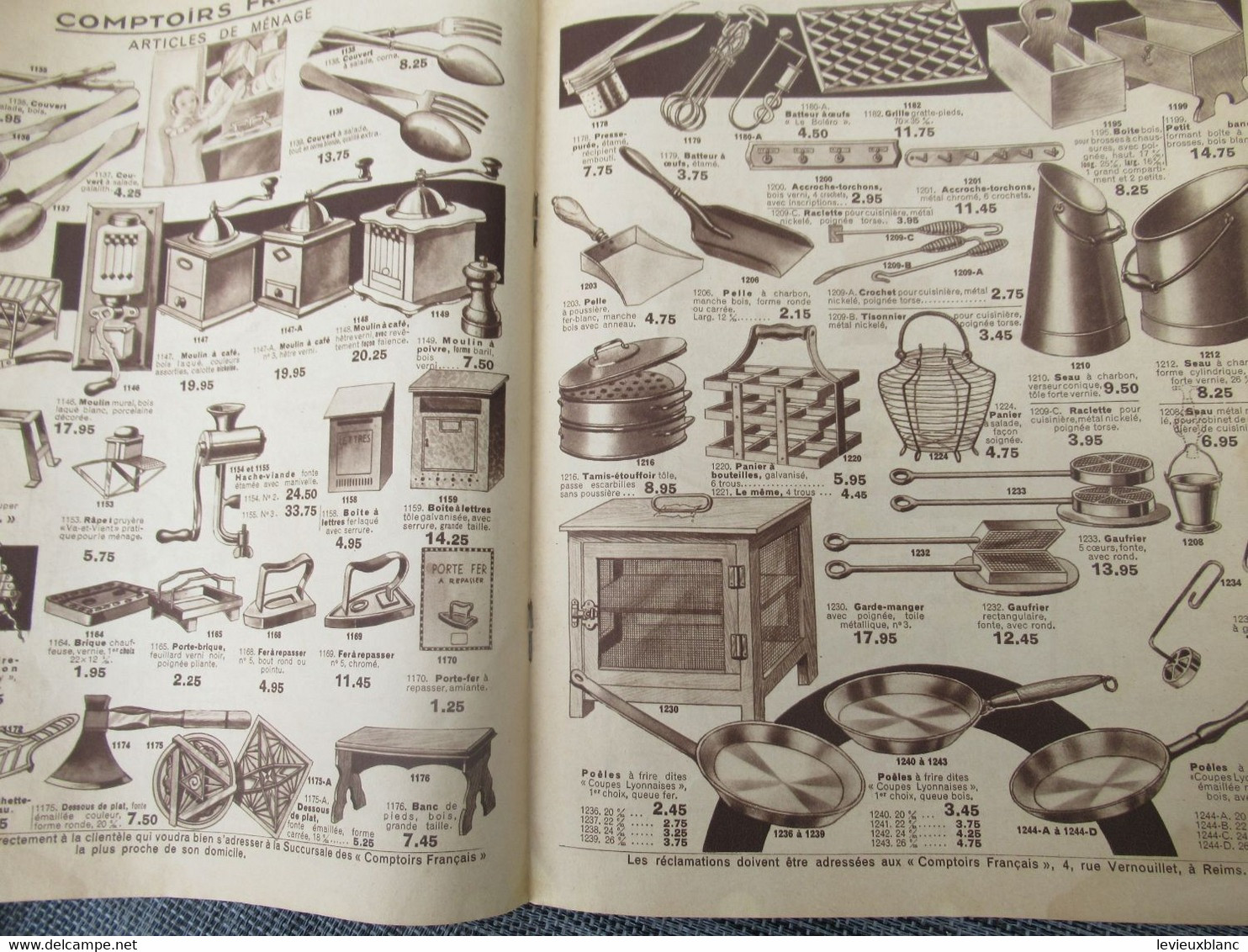 Catalogue Ménage-Jardinage/ Comptoirs Français/Articles de Ménage/ E. MIGNOT/ REIMS-PANTIN/ Vers 1930-1950    CAT285