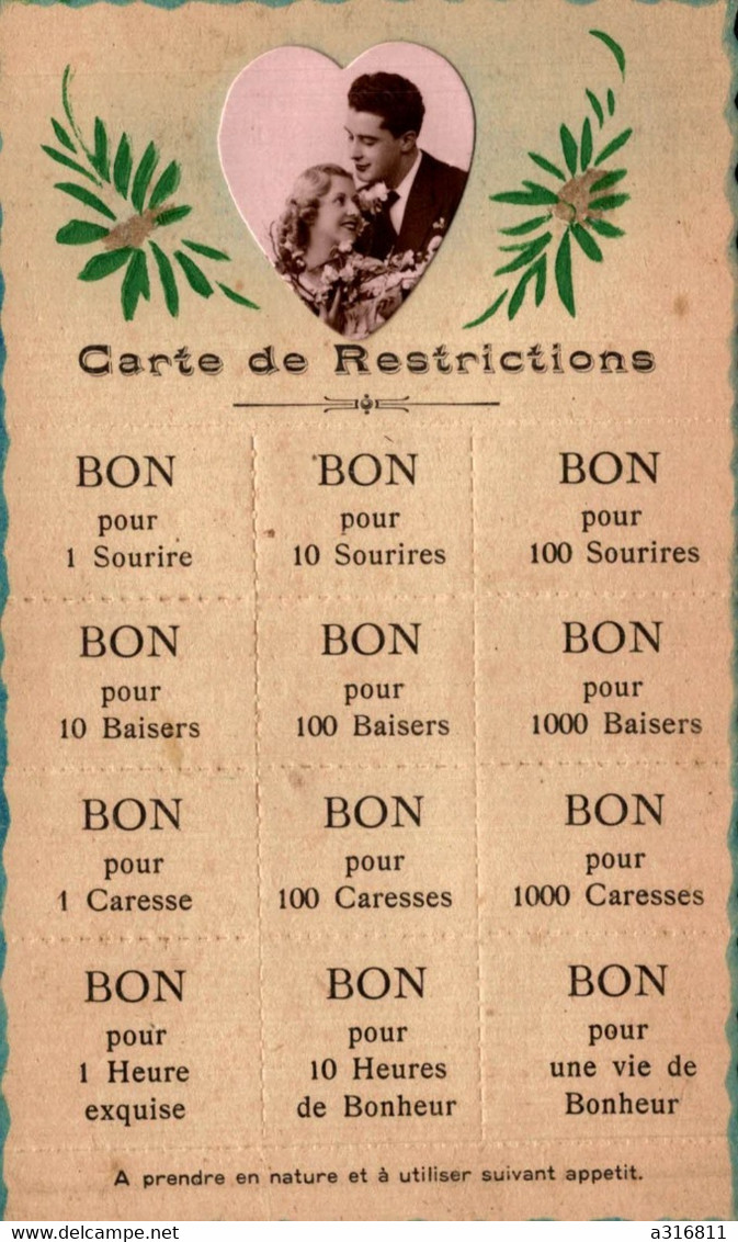 Carte De Restrictions Bon Pour Un Sourire - Other & Unclassified