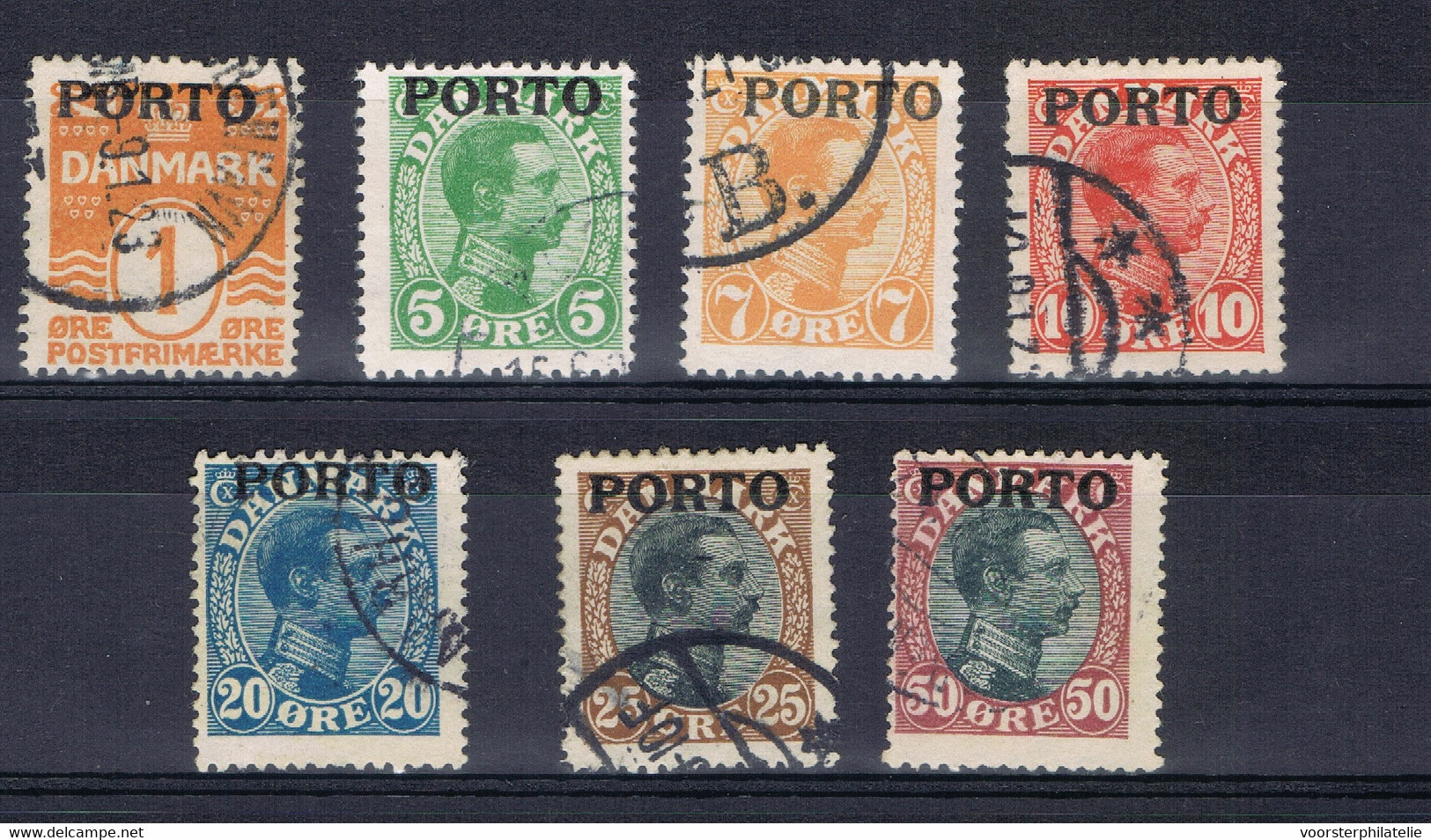 C 342 ++ DENMARK DÄNEMARKEN DENEMARKEN PORTO 1921 MHL 1-7 USED - Postage Due