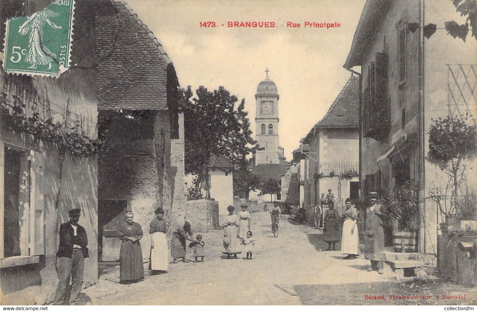 CPA FRANCE 38 "Brangues, Rue Principale" - Brangues