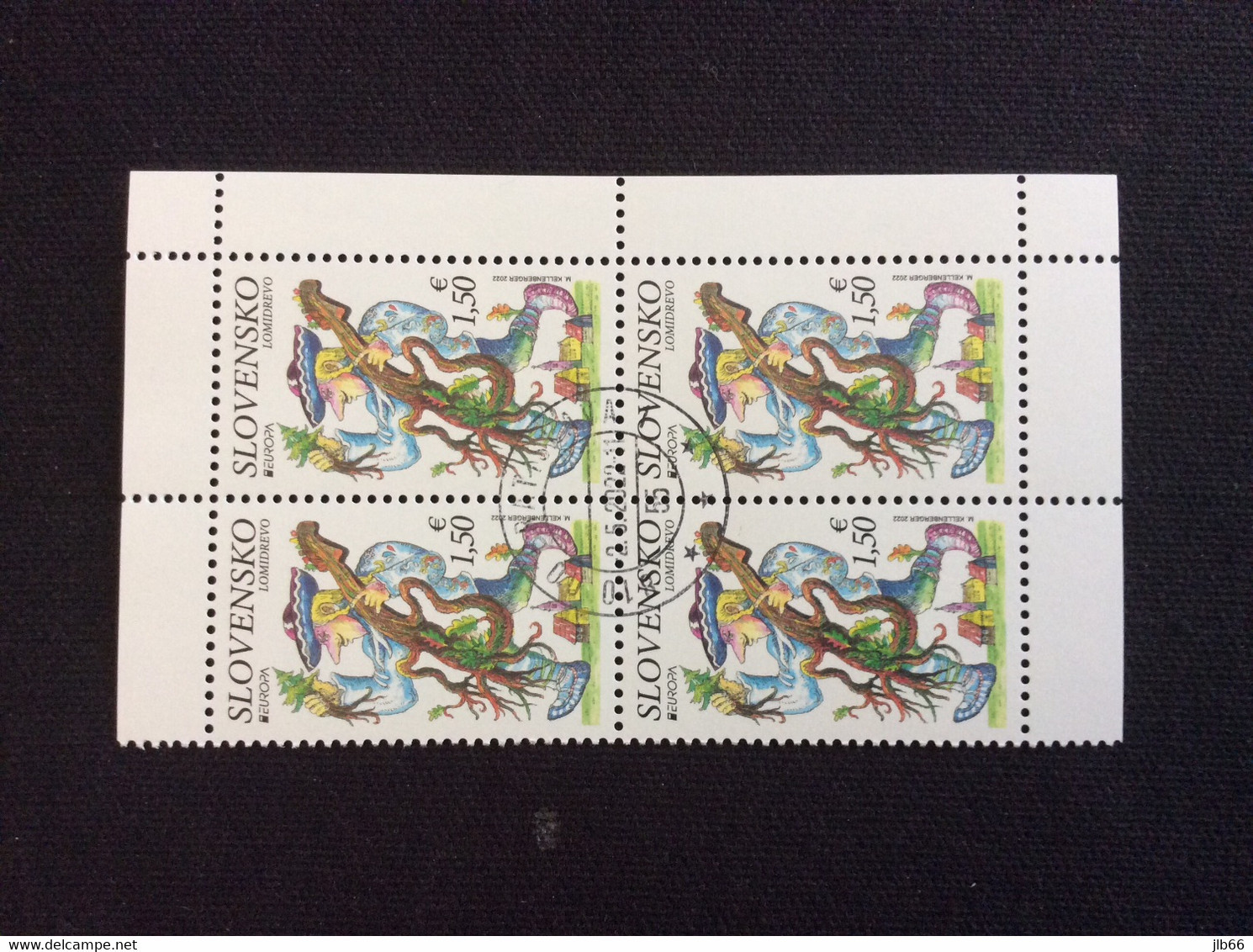 Europa 2022 Pofis 765 Bloc De 4  Oblitéré  Contes Et Légendes Lomidrevo - Used Stamps