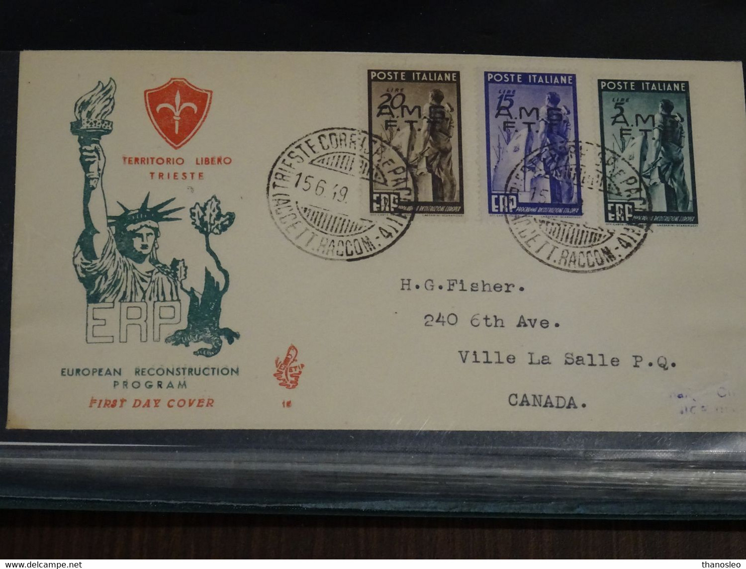 Italy Trieste 1949 Europa RARE FDC VF - Exprespost