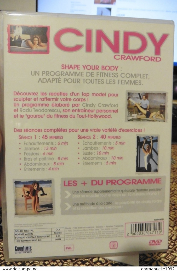 DVD Cindy Crawford Shape Your Body - Programme De Fitness Complet 2 Séances - Gymnastique Sport Danse - Deporte